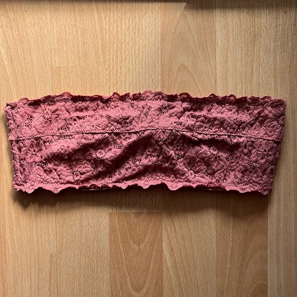 Aerie Dusty Rose Lace Bandeau Bra, 34B - Picture 1 of 4